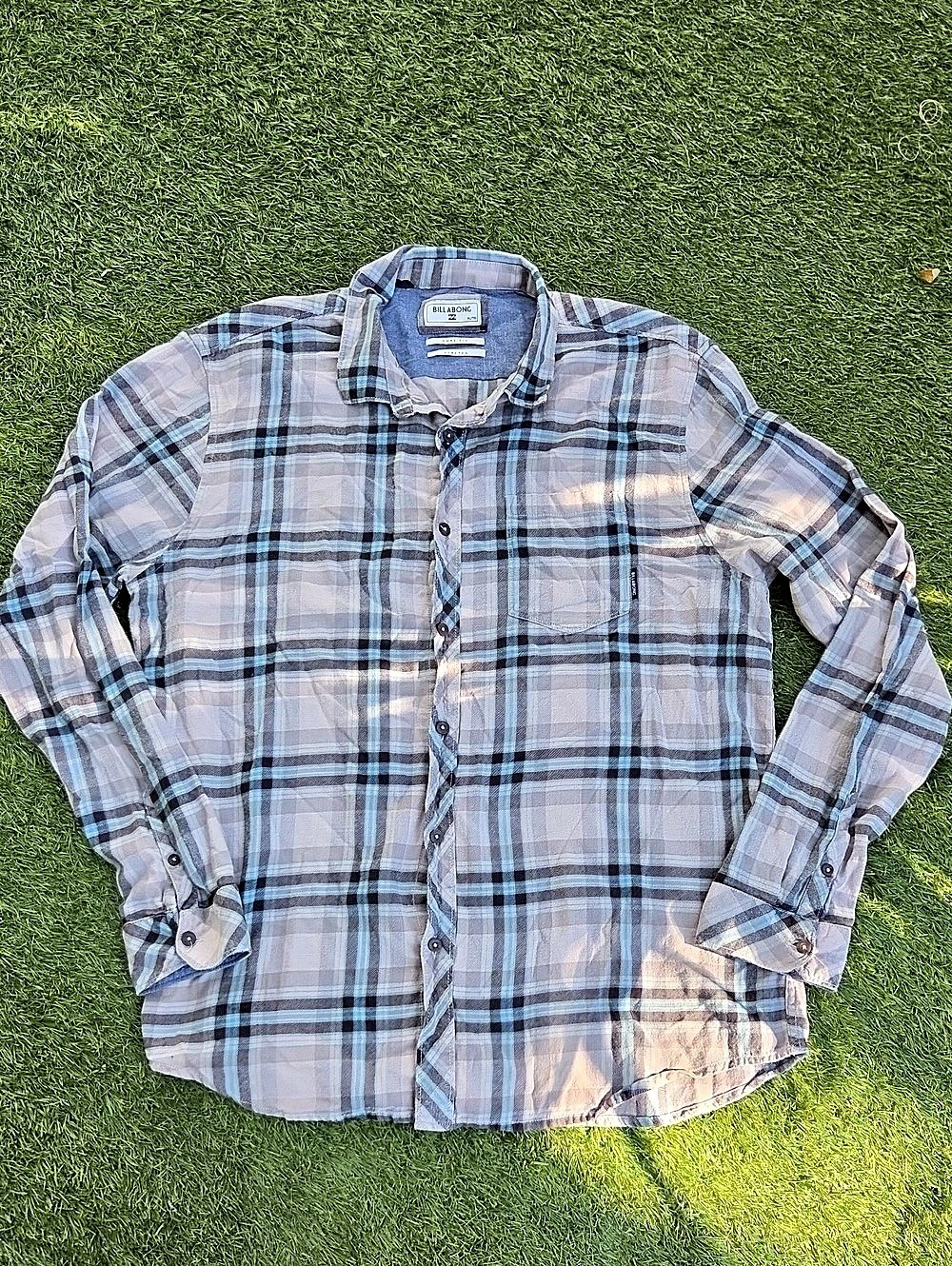 Billabong Men's Plaid Cotton Shirt XL